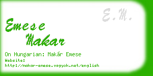 emese makar business card